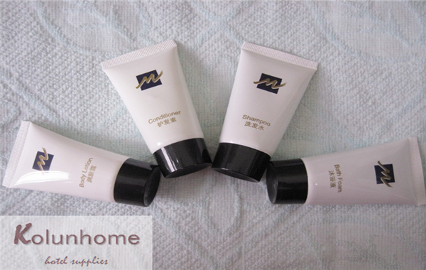 Hotel cosmetic in frosted tube