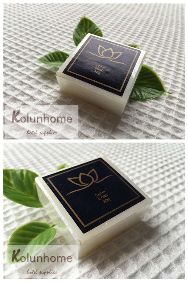 30g rectangle hotel soap with sticker label