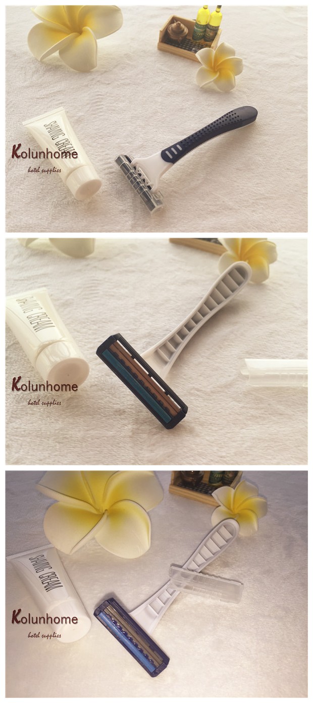 Economic guestroom shaving kit