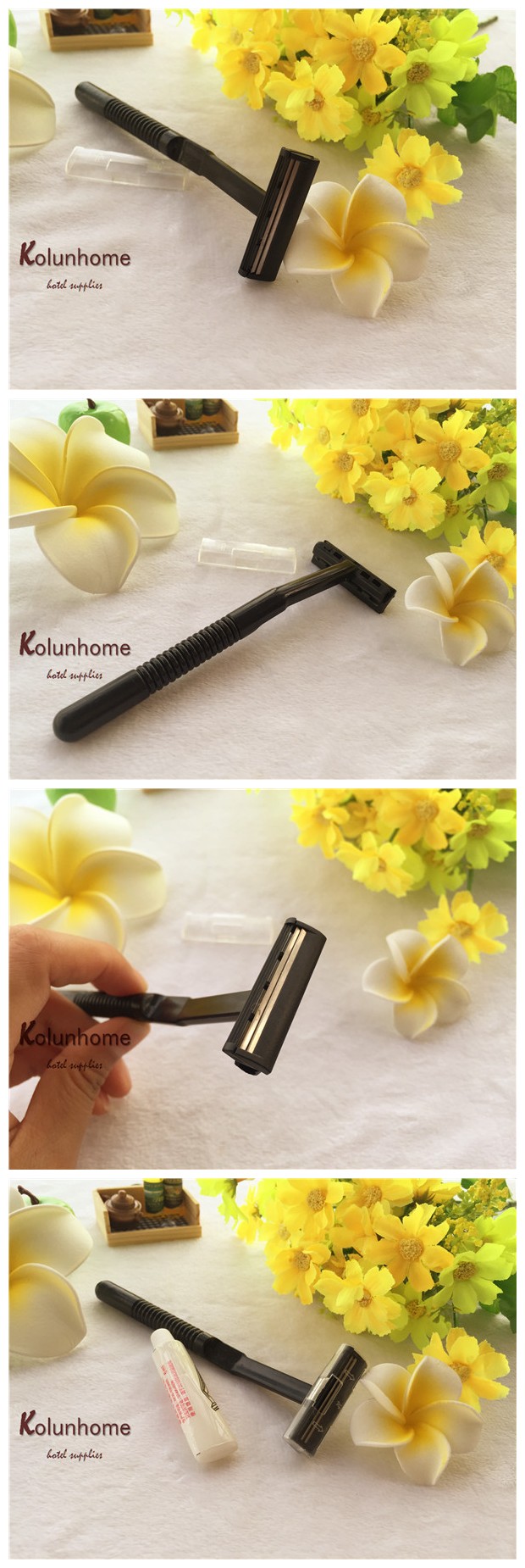 Long handle cheap hotel shaving kit with fair quality