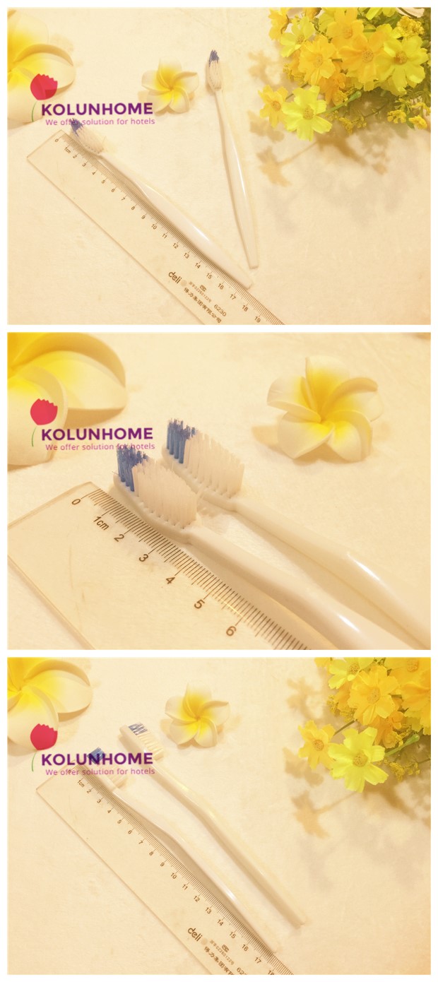 180mm White diamond hotel toothbrush