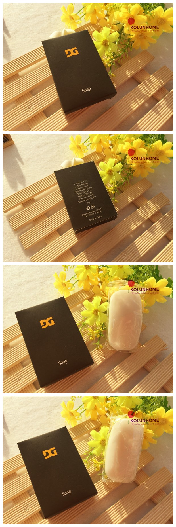 Hotel supplies 35g soap with black carton box